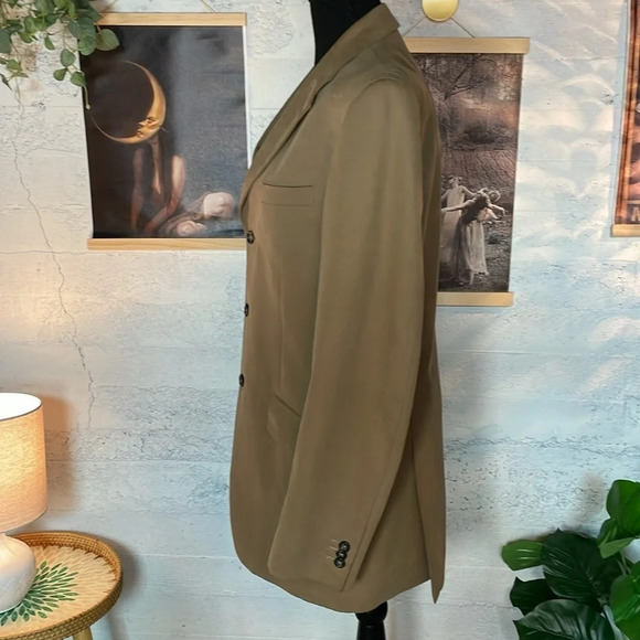 Banana Republic mens suit jacket tan brown cotton 3 button size 38R - Picture 5 of 13